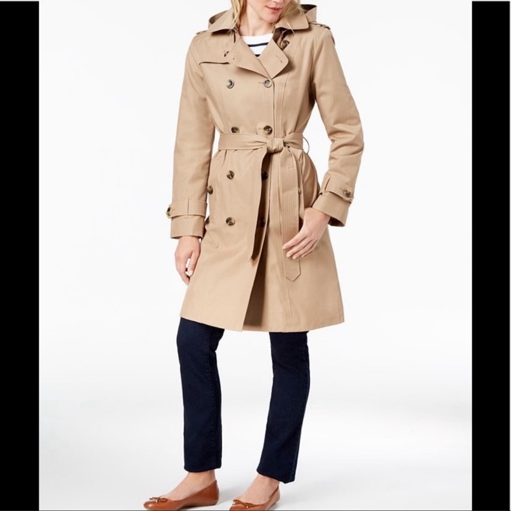 London Fog Double Breasted Trench size M